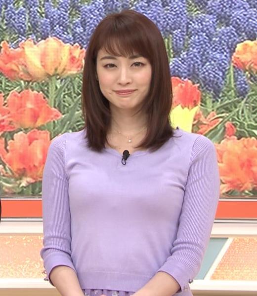 新井恵理那アナ　突き出た横乳キャプ・エロ画像７